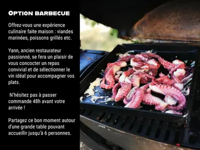 Barbecue disponible mis à disposition des clients de la maison d'hôtes