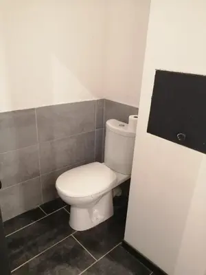 Salle de bains dans l'établissement Loft ViaRhôna, Grand loft en Centre-Ville