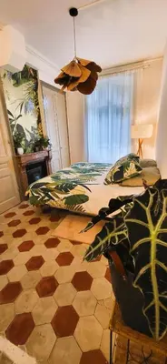 Un ou plusieurs lits dans un hébergement de l'établissement Studio de charme au cœur de Lyon