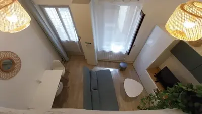Salle de bains dans l'établissement Studio cosy Lyon quai de Saône, centre ville