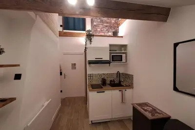 Cuisine ou kitchenette dans l'établissement Petit-cocon proche centre-ville