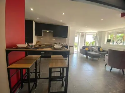 Coin salon dans l'établissement Le jardin suspendu