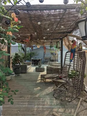Jardin de l'établissement Chez Nonna