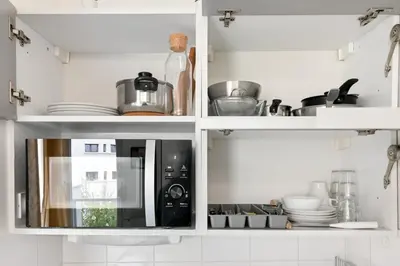 Cuisine ou kitchenette dans l'établissement The Little Malot - Charming studio - Debourg