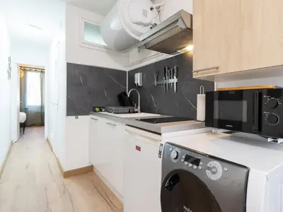Cuisine ou kitchenette dans l'établissement La Petite Parenthèse Vienna Authentica