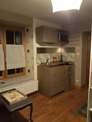 Cuisine ou kitchenette dans l'établissement Chez mimi