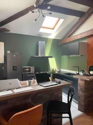 Cuisine ou kitchenette dans l'établissement Appartement de charme 80m2