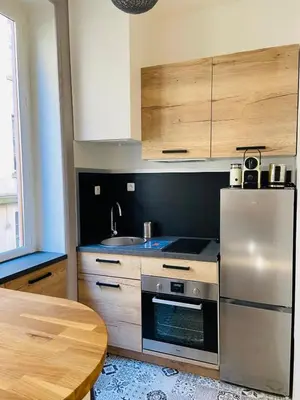 Cuisine ou kitchenette dans l'établissement The Little Pierre - apartment Terreaux Croix Rousse