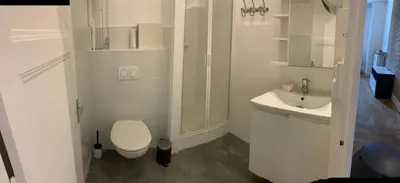 Salle de bains dans l'établissement Appartement T3 Lyon, part Dieu