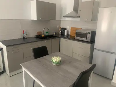 Cuisine ou kitchenette dans l'établissement Chez Émilie et John