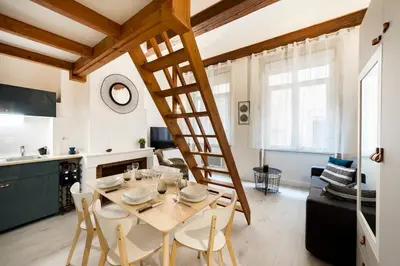 Télévision ou salle de divertissement dans l'établissement All in Lyon | Appartement cosy avec mezzanine Lyon centre