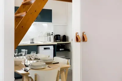 Cuisine ou kitchenette dans l'établissement All in Lyon | Appartement cosy avec mezzanine Lyon centre