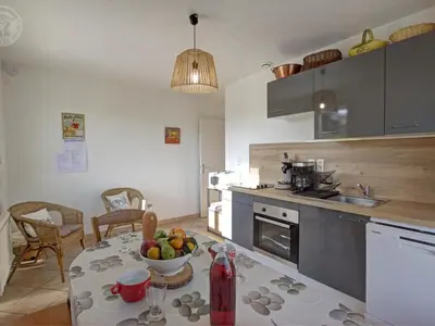 Cuisine ou kitchenette dans l'établissement Gîte charmant en campagne près du Pilat - FR-1-496-295