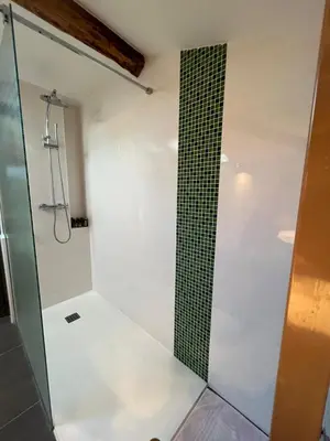 Salle de bains dans l'établissement Le Marais des Littes
