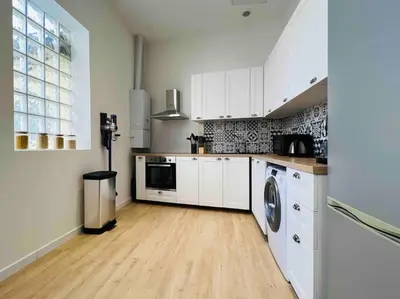 Cuisine ou kitchenette dans l'établissement Sun Mezzanine