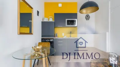 Cuisine ou kitchenette dans l'établissement Appartements Lyon 3