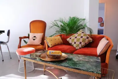 Coin salon dans l'établissement T3 Lyon 8 parc parilly-Eurexpo -9min en voiture-garage privé