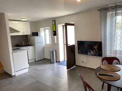 Cuisine ou kitchenette dans l'établissement Maison des Balmes proche Lyon