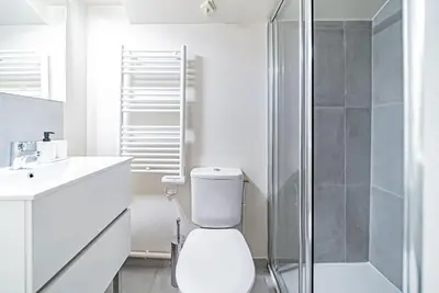 Salle de bains dans l'établissement Bellecour Prestige-Coeur de Lyon