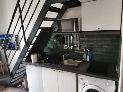 Cuisine ou kitchenette dans l'établissement Studio mezzanine Lyon