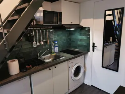 Cuisine ou kitchenette dans l'établissement Studio mezzanine Lyon