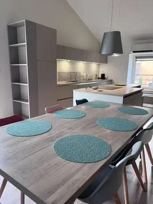 Cuisine ou kitchenette dans l'établissement Gîte Anna