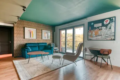 Coin salon dans l'établissement GuestReady - Apt près du Parc de la Tête d'Or