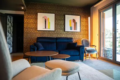 Coin salon dans l'établissement GuestReady - Apt près du Parc de la Tête d'Or