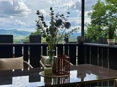 Vue générale sur la montagne ou vue sur la montagne depuis le B&B/chambre d'hôtes