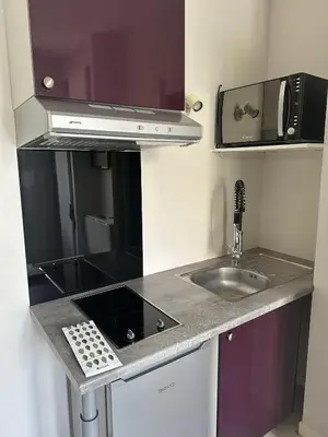 Cuisine ou kitchenette dans l'établissement L'Oasis Cosy