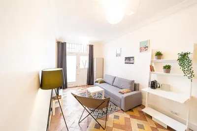 Coin salon dans l'établissement Your independent cocoon in the heart of the 7th arrondissement of Lyon