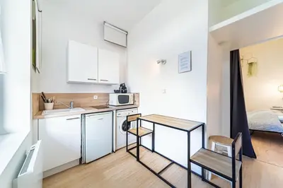 Cuisine ou kitchenette dans l'établissement The little feuillat studio bis - Lyon Monplaisir