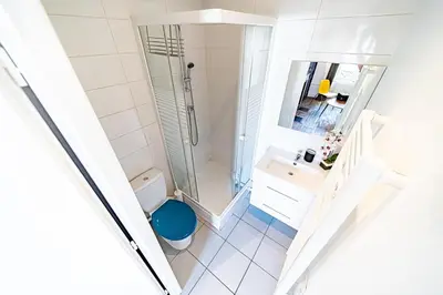 Salle de bains dans l'établissement Le Saint blandine - studio proche de Perrache