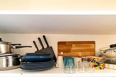Cuisine ou kitchenette dans l'établissement Le Saint blandine - studio proche de Perrache