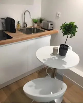 Cuisine ou kitchenette dans l'établissement Studio Duquesne - Parc Tête d'Or-Metro Fochoch