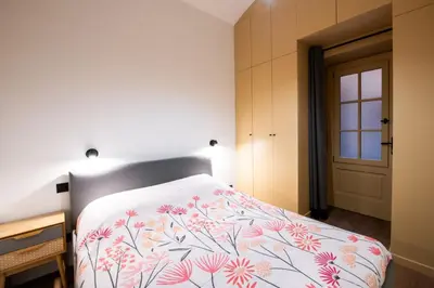 Un ou plusieurs lits dans un hébergement de l'établissement Le Terrazzo - Elégant & Cosy- Pentes de la Croix Rousse