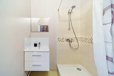 Salle de bains dans l'établissement Le petit Delore - Studio 2 personnes - Lyon 8