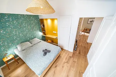 Un ou plusieurs lits dans un hébergement de l'établissement Le petit Rochette - Appartement 2 pers- Jean Macé