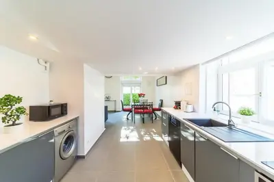 Cuisine ou kitchenette dans l'établissement The charming Fleury 2 bedrooms Oullins