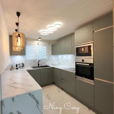 Cuisine ou kitchenette dans l'établissement Superbe Cosy Duplex Appartement T3 Charpenne Tête D'or avec parking privé gratuit