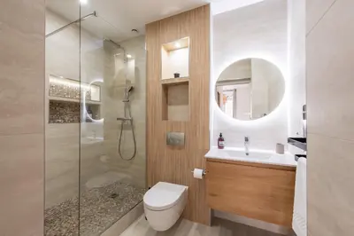 Salle de bains dans l'établissement Le Merveilleux - Appt 111m2 au coeur de Lyon