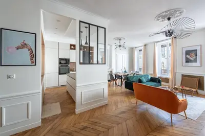 Coin salon dans l'établissement Le Merveilleux - Appt 111m2 au coeur de Lyon