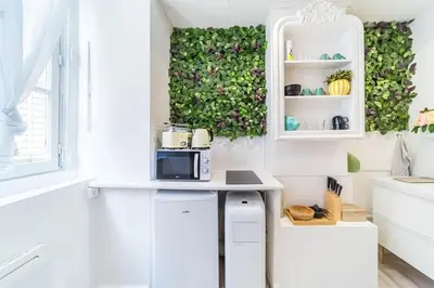 Cuisine ou kitchenette dans l'établissement Saint-Nizier Accommodation for two people near Cordeliers