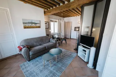 Télévision ou salle de divertissement dans l'établissement AllinLyon | Vue place Célestins