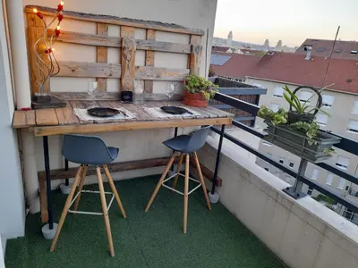 Balcon ou terrasse dans l'établissement appart sympa confort bien situé
