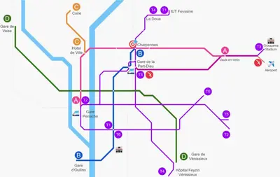 Plan de l'établissement Logement charmant Charpennes