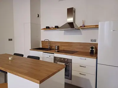 Cuisine ou kitchenette dans l'établissement Old town - Vieux Lyon -50 m2 flat