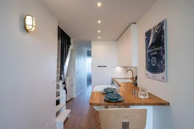 Cuisine ou kitchenette dans l'établissement Le Goélette - Superb cosy apartment
