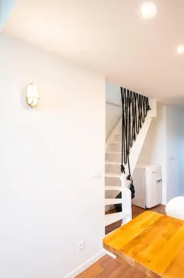 Un ou plusieurs lits dans un hébergement de l'établissement Le Goélette - Superb cosy apartment