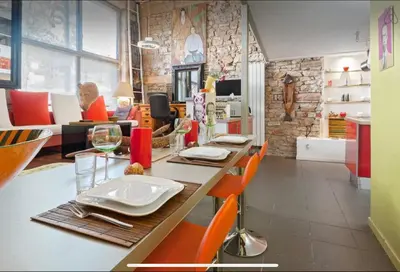 Coin salon dans l'établissement Loft sur saône